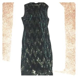 Velvet Forest Green sequins Dress